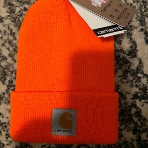 NEON ORANGE BABY CARHARTT BEANIE